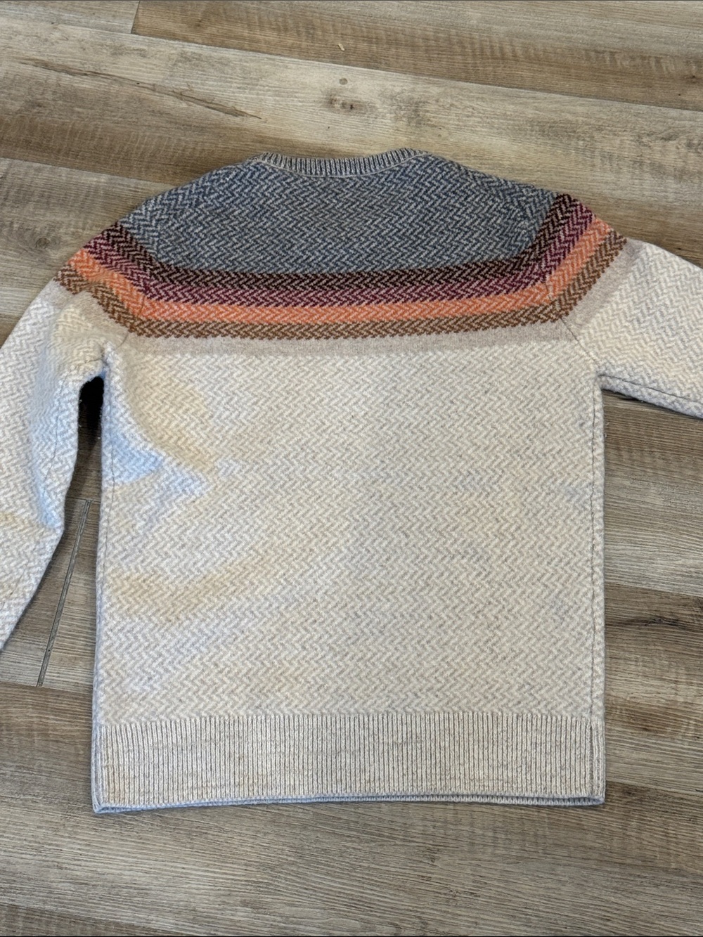 Faherty Donegal Ombre Crewneck Desert Sunset Ombré Herringbone Knit Sweater - Picture 8 of 15